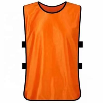 China Shirts & Tops plain cheap orange slik polyester soccer bibs football training vest soccer training singlet factory for sale