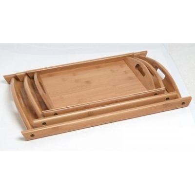 China Minimalist Eco-Friendly Bamboo Wooden Tray Woven Bamboo Serving Trays Cheap Wholesale Natural Tray for sale