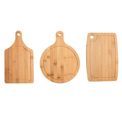 China Sustainable Engraved Bamboo Cutting Board With Handle Funny Gift For Rigid House Fans for sale