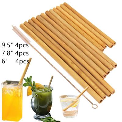 China New Arrival Sustainable Customized Wholesale 100% Biodegradable Logo Printed Organic Bambo Drinking Straw For Drinks for sale