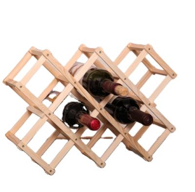 China Factory direct sale viable wholesale foldable bamboo wine rack for sale