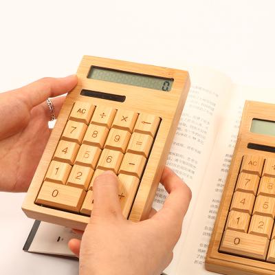 China Citizen Universal Purpose Natural Bamboo Calculator Calculator Scientific Calculator in Real Handicraft 12 Digital Bamboo for sale