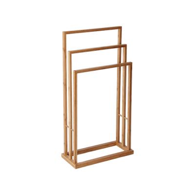 China BRIEF 2021 New Product Modern Stylish Bamboo Towel Rack Holder For Bathroom for sale