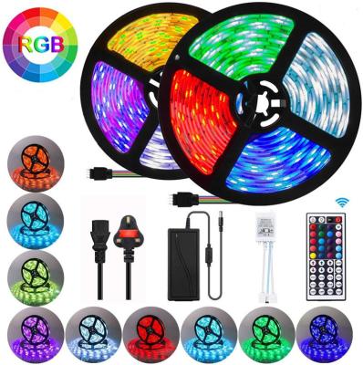 China Hotel Waterproof RGB 5050 LED Strip Lights Color Changing Flexible DIY RGB LED Strip Light with Remote for Light Bar Home Bedroom for sale