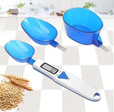 China Viable Stainless Steel 500g 300g 0.01g Digital Kitchen Doser Scale with 3 Detachable Scoops for sale