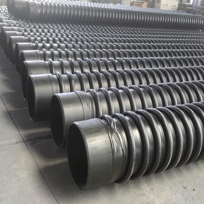 China PE Building Fittings Rain Gutters Plastic HDPE Carat Tube Rainwater Sewage Drain Corrugated Pipe B for sale