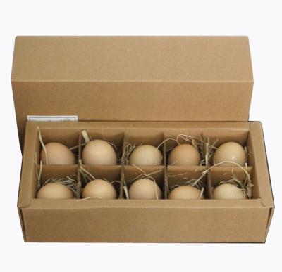 China Recyclable Customized Egg Packing Box Recycled Corrugated Brown Packing Paper Foldable Package Boxes for sale