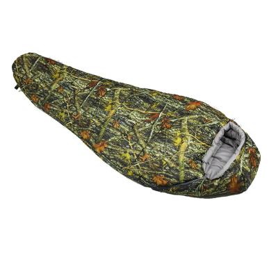 China Army military 3 season sleepinn bag style polyester camping sleeping bag indoor waterproof customizable logo for sale