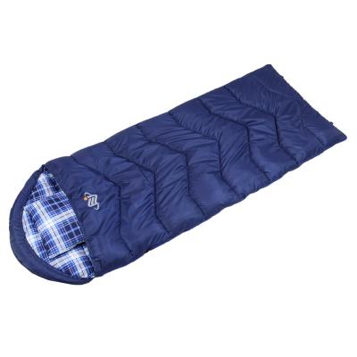 China Warm Envelope Type Quality Flannel One Person Sleeping Bag For Camping With Pillow for sale