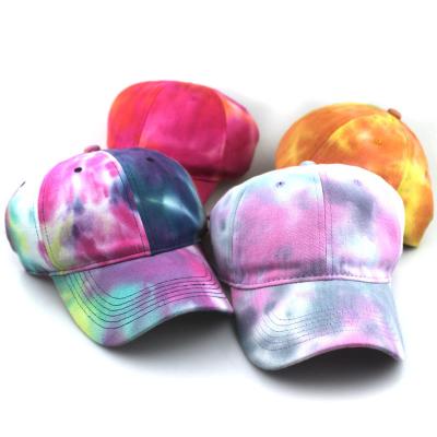 China New Design COMMON Fashion Adjustable Dad Hats Cover Up Tie Dye Custom Baseball Caps for sale