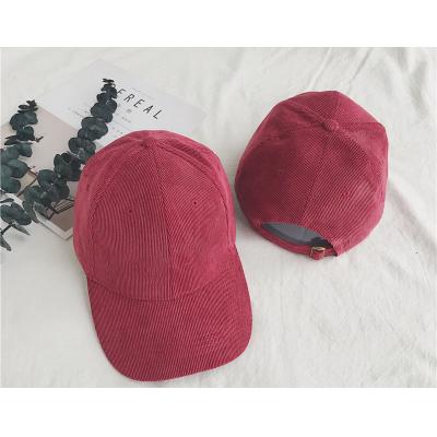 China Wholesale Baseball Caps and Men's COMMON Corduroy Women's Embroidery Suppliers Hats for sale