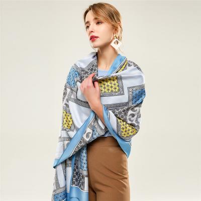 China Wholesale Styles Designer Satin Long Summer Silk Printed Scarf Custom Made Other Scarves For Women for sale