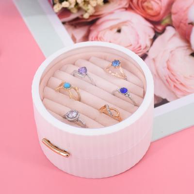 China Wholesale Customization New Portable Jewelry Box Factory Hand Made Portable Earrings Bracelet Packaging Storage Travel Jewelry Box for sale