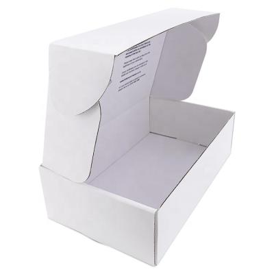 China Handmade Wholesale Coutom Storage Cardboard Shoe White Rectangular Folding Paper Packaging Box for sale