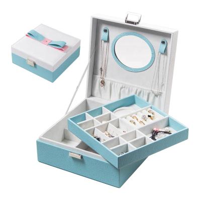 China Hot Sale Eco-friendly Gift Ring Bangles And Cosmetic Travel Case Storage Jewelry Set Display Box for sale