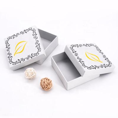 China Handmade Custom Print Earring And Necklace Gift Paper Package Box White Jewelry Packaging With Logo for sale