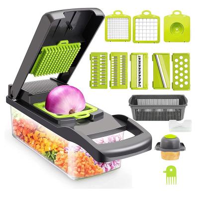 China 2023 Viable Hot Selling Kitchen Tools and Instruments 12 in 1 Multifunctional Mandoline Chopper Vegetable Slicer Vegetable Grater for sale