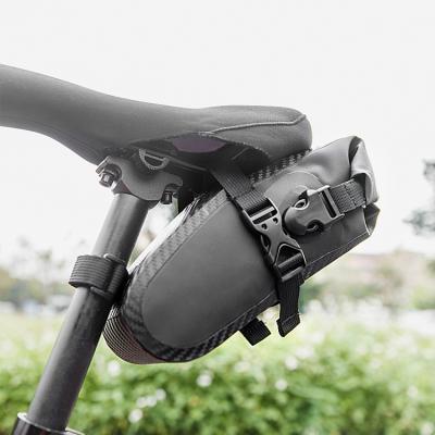 China 500D Foldable 500D PVC Lightweight Cycling Under Seat Pack Repair Tool Kit Bike Saddle Bag Waterproof Seatpost Bicycle Bags for sale