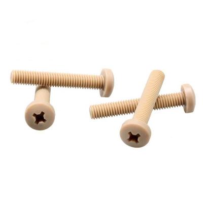 China M2 Pan - High Strength High Temperature Resistance M8 Plastic PEEK Pan Head Screws for sale