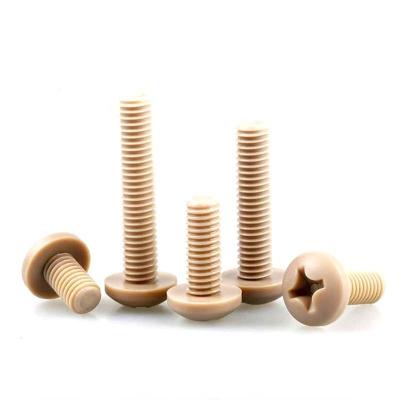 China Pan M2 - M12 High Strength Corrosion Resistant Plastic PEEK Phillips Countersunk Head Screws for sale