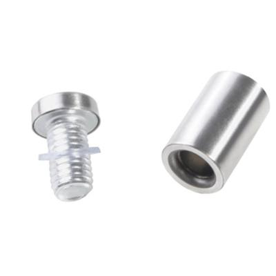 China Pin Acrylic Advertisement Fixing Screws Stainless Steel Barrel Flat Glass Standoff Glass Standoff Screws for sale