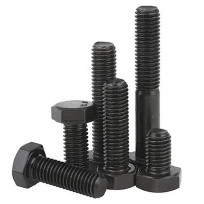 China Hex Bolt Used For Connection Professional Manufacturer High Strength Carbon Grade 12.9 Steel Hex Head Bolt With Black for sale