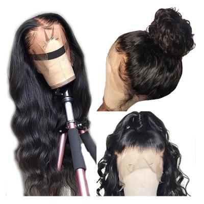 China right & Raw Virgin Indian Hair Lace Wigs Body Wave Swiss Glueless Lace Frontal Wigs Wavy Hair 13*4 Cuticle Aligned Body Wave Lace Front Wig for sale