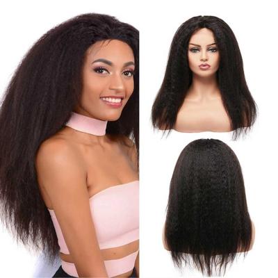 China Brazilian Peruvian Indian Hair Megalook Virgin Hair Wavy Body Wave 4x4 Cuticle Aligned 3 Part Lace Closure Wig for sale