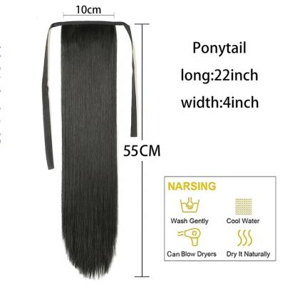 China Drawstring Ponytails Private Label Hair Extensions Straight Synthetic Hair Ponytail For Women Long Ponytails for sale