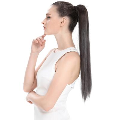 China High Temperature Synthetic Drawstring Ponytails Fiber Wig Female Hair 26 Inch Long Wavy Ponytail Hair Clip In Hair Extension For All Women for sale