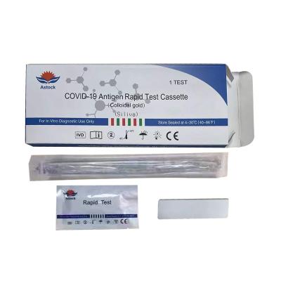 Cina Prova colloidale della saliva del naso di Siliva dell'oro di Kit Antigen Rapid Test Cassette della prova della vendita all'ingrosso Cov-19 della fabbrica in vendita