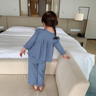 China 2021 children's casual spring and autumn boutique loose Korean style home Pajamas Sets Girls clothes pants long-sleeved pajamas for sale