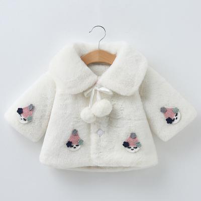 China 2020 Flofallzique Sustainable Baby Fur Jacket Warm Autumn And Winter Style Outdoor Leisure Kids Coat for sale