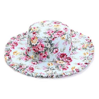 China Character RTS Guangzhou Manufacturer Toddler Customize Beautiful Printing Summer Camper Doll Baby Hat for sale