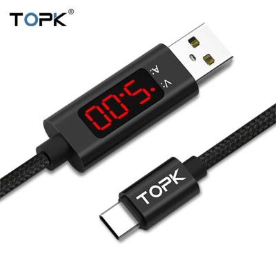 China Free Shipping TOPK 3A Original Fast Charging Usb Cable Fast Charging Usb Data Cable Usb Cable 3A With Logo for sale