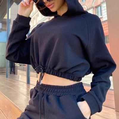 China Breathable High Waist Women Sweatpants Ladies Activewear Crop Tops Gym Tracksuit for sale