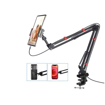 China Live Video Adjustable Angle Mobile Phone Tablet Stand Mobile Phone Holder Universal Adjustable Phone Holder Stand For All Smartphone for sale