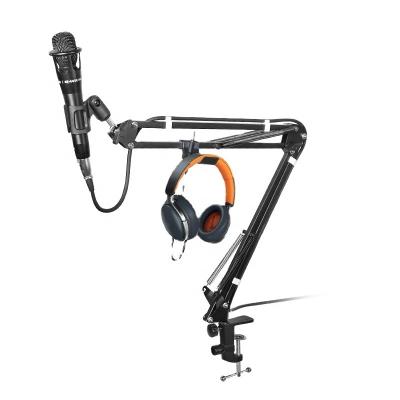 China INTERVIEW Broadcast Professional Studio Microphone Suspension Adjustable Scissor Arm Desk Stand with Mic Clip NB-35 for sale