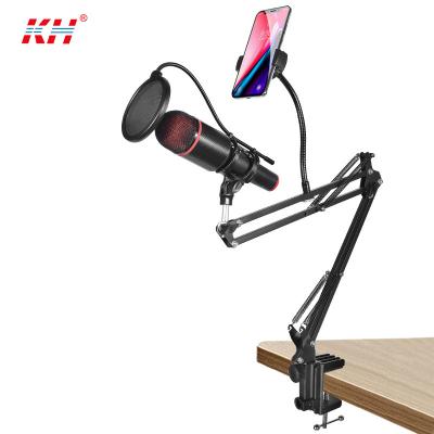 China Professional Studio Mic Arm High Quality High Quality Desktop Microphone Holder Stand Mobile Phone Stand For Live Streaming Youtube for sale