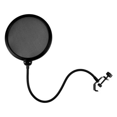 China Hot Sales Professional Gooseneck Dual Layer Microphone Noise Filter Professional Flexible Mic Filter Shield For Broadcast Studio Recording for sale