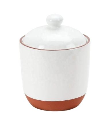 China Mini Sustainable Size Terracotta Canister Kitchen Seasoning /Condiment Jar for sale