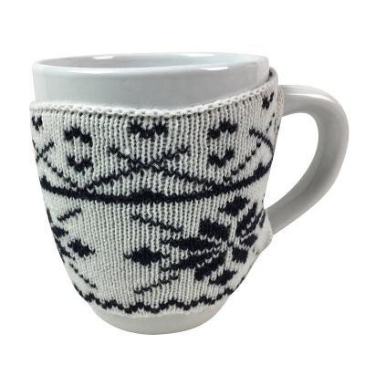 China Viable Creative Coffee Sweater Wool Ceramic Colorful Mug With Custom Logo for sale