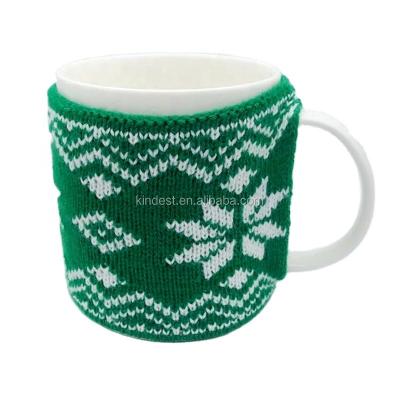 China Viable Customized Ceramic 11OZ Coffee Mug With Sweater Sleeve Wholesale for sale