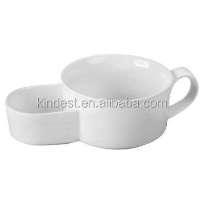 China Customized Sustainable 14 Oz Ceramic Soup And Cookie Coffee Mug With White Color for sale