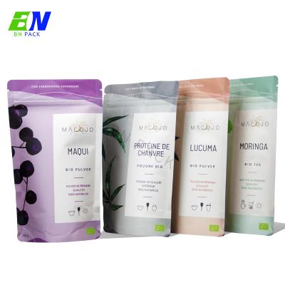 China Food Biodegradable Compostable Brown Pouches Storage Bag Cornstarch Packaging Bag Biodegradable Packaging Bag for sale