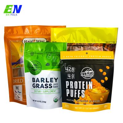 China Security Customized Food Storage Plastic Packaging Bags Foil Snack Pouch With Zipper for sale