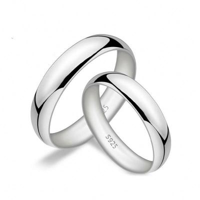 China FASHIONABLE Hot Sale Minimalism Wedding Ring Jewelry 925 Sterling Silver Couple Ring Wedding Ring for sale