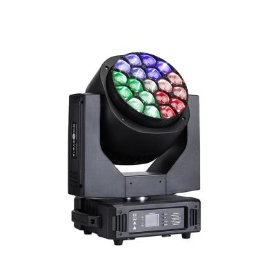 China Hotel LED Zoom Wash Light 19X15W RGBW Led Big Eye Zoom Bee Wash Moving Head Light for sale