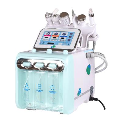 China High Power Microdermabrasion Hydraulic Facials Blood Vessel Removal 6 in 1 Hydra H2O2 Aqua Peel Small Bubble Facial Machine for sale