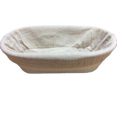 China Disposable wholesale bannetons customized 25x15x8cm unbleached banneton oval rattan wand waterproofing basket 10 inch for sale